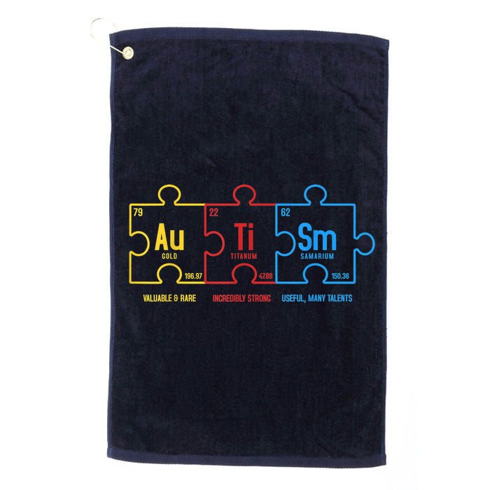 Autism Awareness Puzzle Elements Design Golf Towel