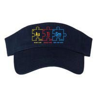 Autism Awareness Puzzle Elements Design Visor