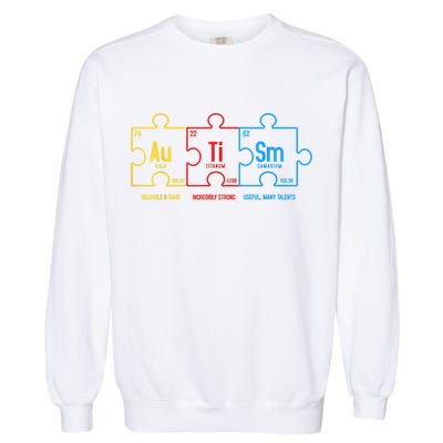 Autism Awareness Puzzle Elements Design Garment-Dyed Sweatshirt