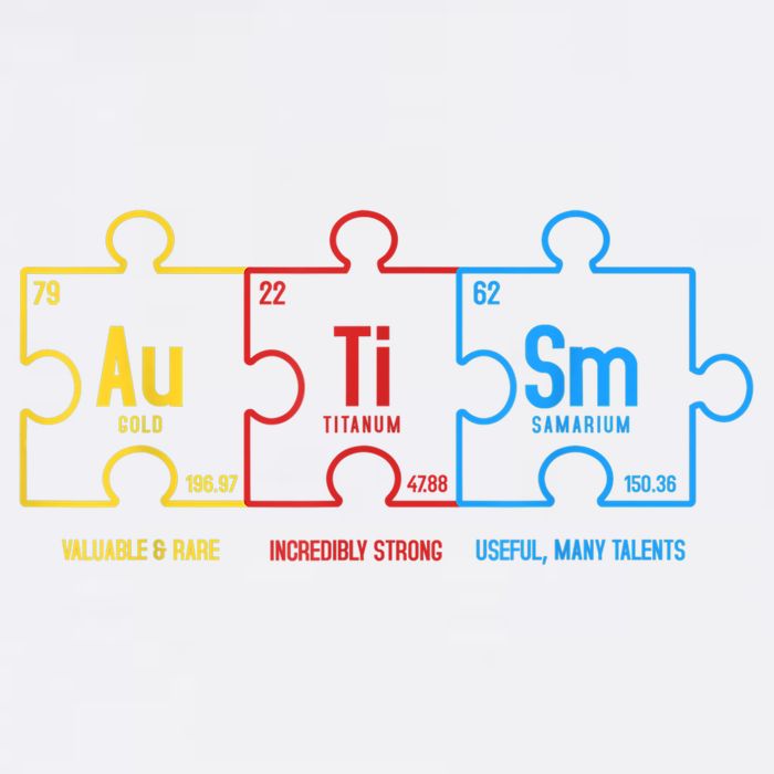 Autism Awareness Puzzle Elements Design Garment-Dyed Sweatshirt
