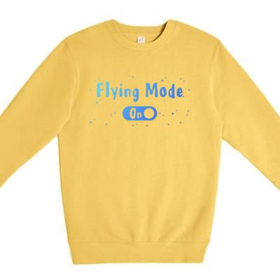 Airplane Airline Pilot Aviation Aircraft Flying Mode Flight Gift Premium Crewneck Sweatshirt