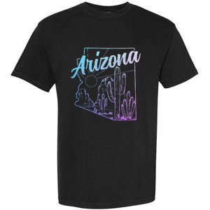 Arizona Az Pride Cactus Desert State Map Garment-Dyed Heavyweight T-Shirt