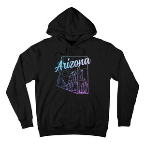 Arizona Az Pride Cactus Desert State Map Hoodie