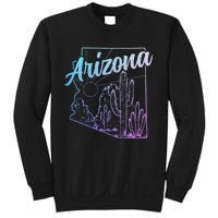 Arizona Az Pride Cactus Desert State Map Sweatshirt