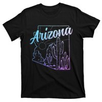 Arizona Az Pride Cactus Desert State Map T-Shirt