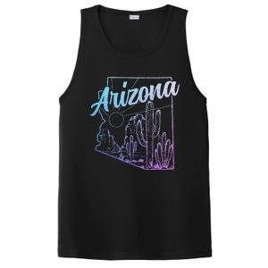 Arizona Az Pride Cactus Desert State Map PosiCharge Competitor Tank