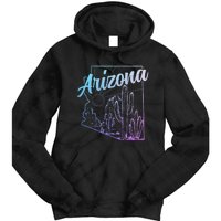 Arizona Az Pride Cactus Desert State Map Tie Dye Hoodie