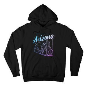 Arizona Az Pride Cactus Desert State Map Tall Hoodie