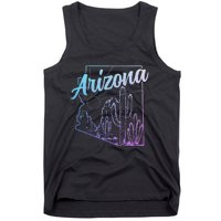 Arizona Az Pride Cactus Desert State Map Tank Top