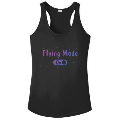 Airplane Airline Pilot Aviation Aircraft Flying Mode Flight Gift Ladies PosiCharge Competitor Racerback Tank