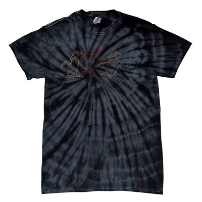 Antartica Animal Penguin Tie-Dye T-Shirt