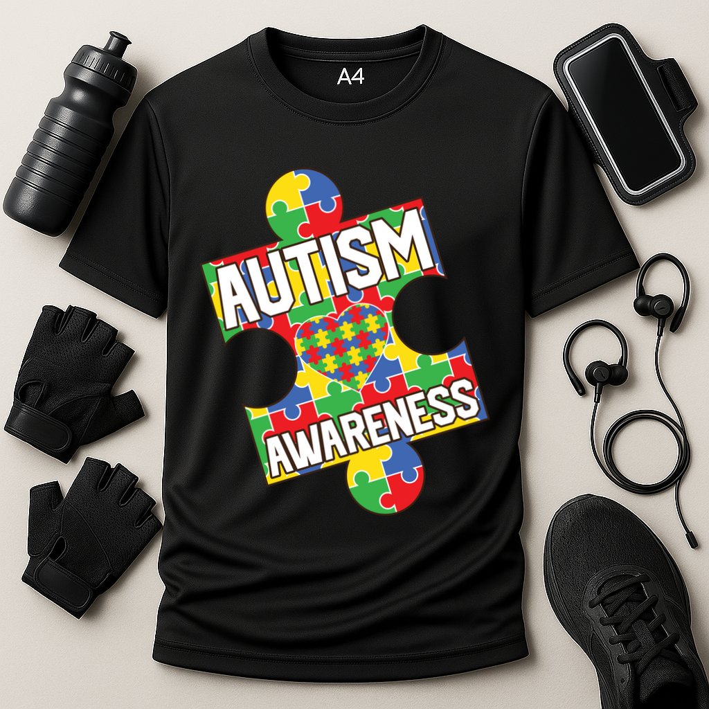 Autism Awareness Puzzle Piece Awareness Cooling Performance Crew T-Shirt