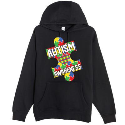 Autism Awareness Puzzle Piece Awareness Premium Pullover Hoodie