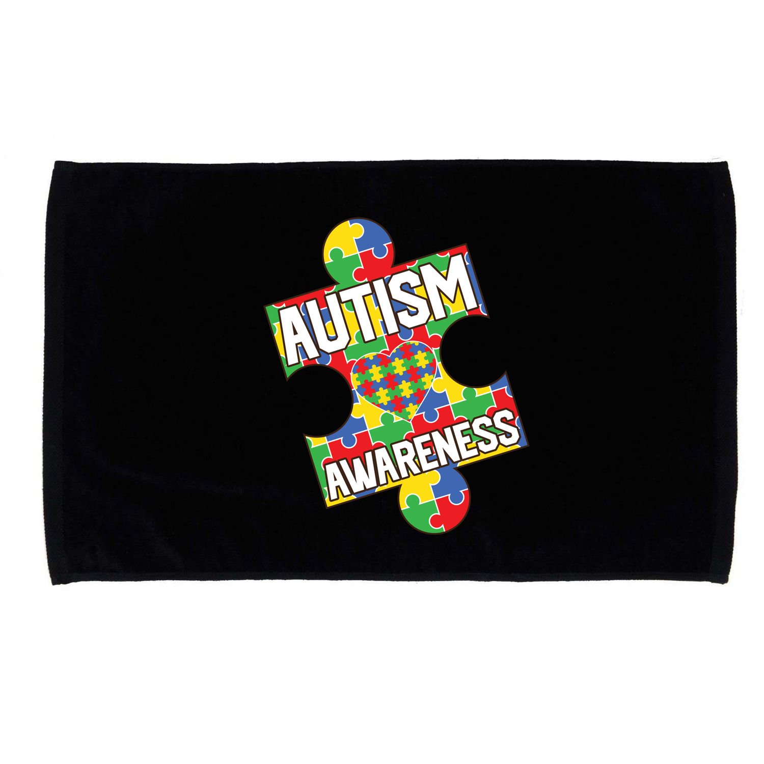 Autism Awareness Puzzle Piece Awareness Microfiber Hand Towel