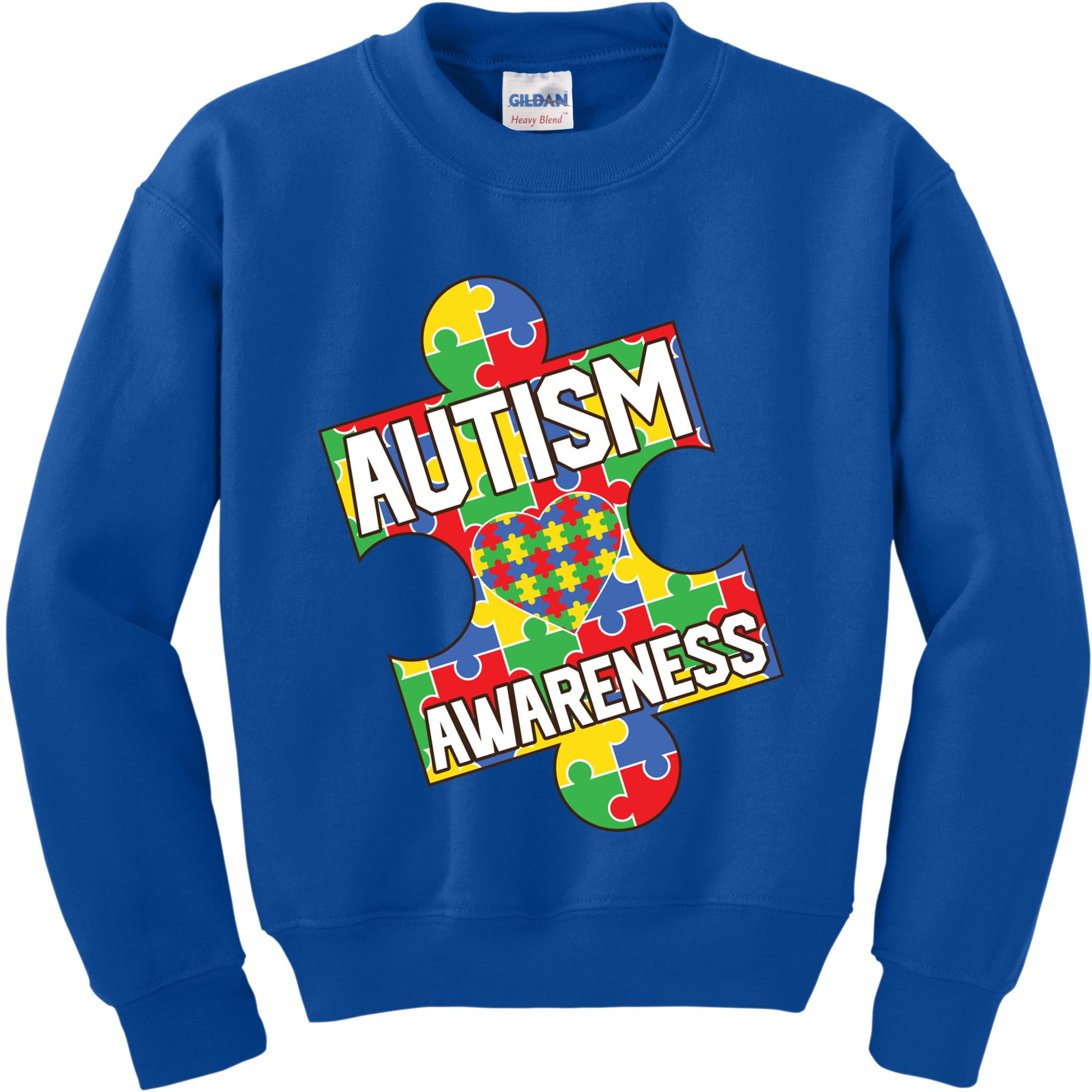 Autism Awareness Puzzle Piece Awareness Kids Sweatshirt