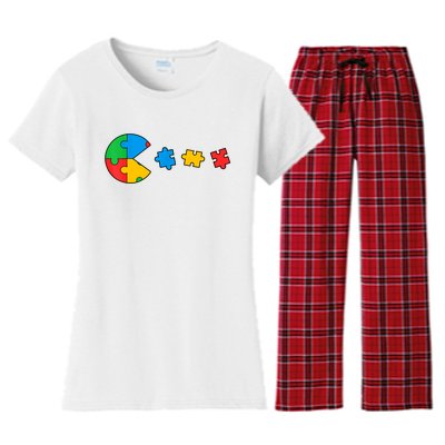 Autism Awareness Puzzles Funny Puzzle Pieces Women's Flannel Pajama Set