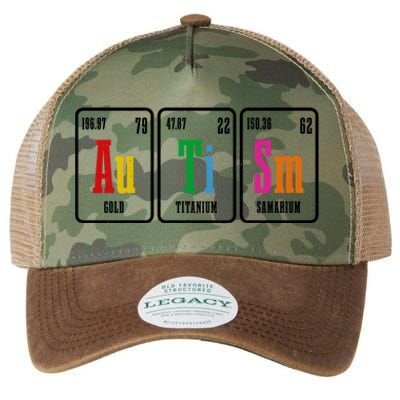 Autism Awareness Periodic Table Elets Neurodiversity Gift Legacy Tie Dye Trucker Hat