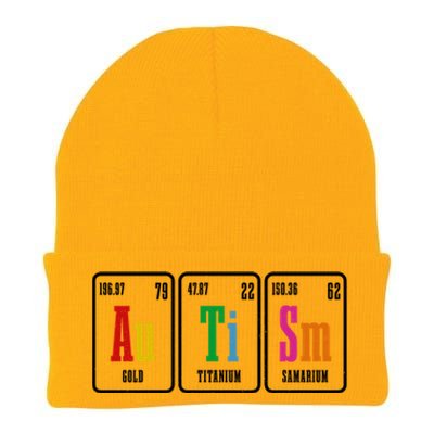 Autism Awareness Periodic Table Elets Neurodiversity Gift Knit Cap Winter Beanie