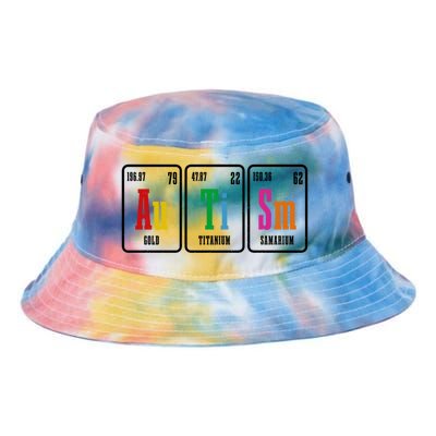 Autism Awareness Periodic Table Elets Neurodiversity Gift Tie Dye Newport Bucket Hat