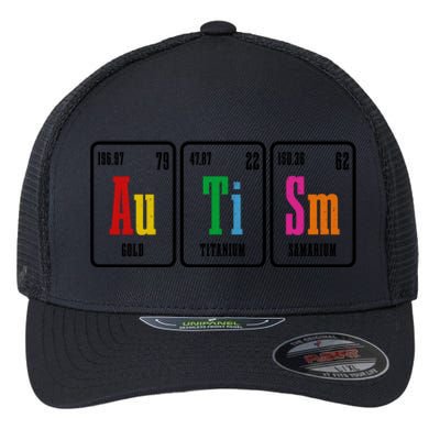 Autism Awareness Periodic Table Elets Neurodiversity Gift Flexfit Unipanel Trucker Cap