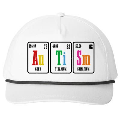 Autism Awareness Periodic Table Elets Neurodiversity Gift Snapback Five-Panel Rope Hat