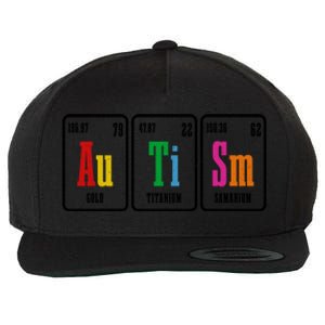 Autism Awareness Periodic Table Elets Neurodiversity Gift Wool Snapback Cap