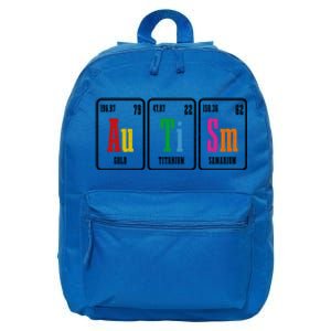 Autism Awareness Periodic Table Elets Neurodiversity Gift 16 in Basic Backpack