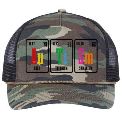 Autism Awareness Periodic Table Elets Neurodiversity Gift Retro Rope Trucker Hat Cap