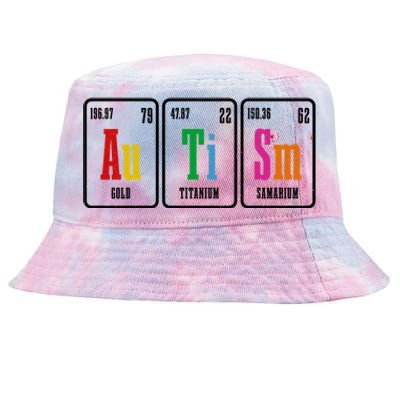 Autism Awareness Periodic Table Elets Neurodiversity Gift Tie-Dyed Bucket Hat