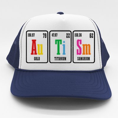 Autism Awareness Periodic Table Elets Neurodiversity Gift Trucker Hat