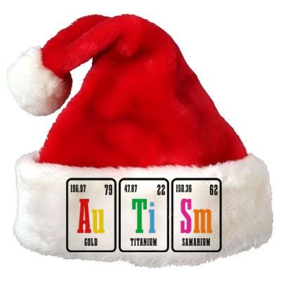 Autism Awareness Periodic Table Elets Neurodiversity Gift Premium Christmas Santa Hat