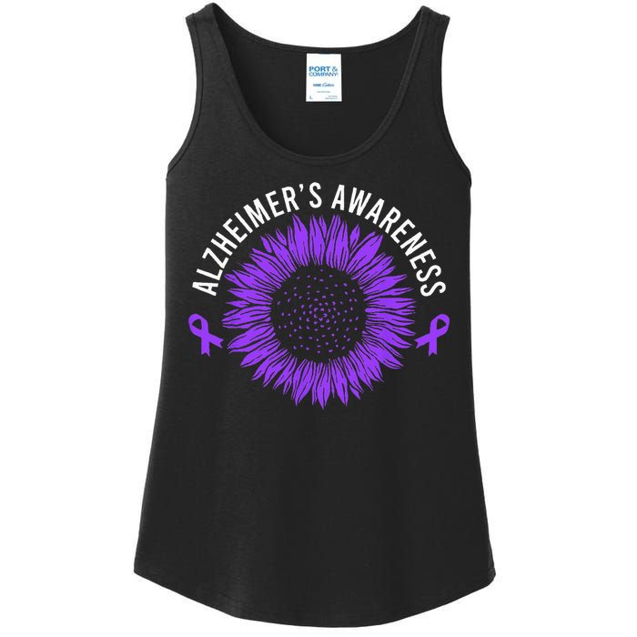 Alzheimer´s Awareness Purple Ribbon Ladies Essential Tank