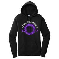 Alzheimer´s Awareness Purple Ribbon Women's Pullover Hoodie