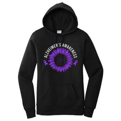 Alzheimer´s Awareness Purple Ribbon Women's Pullover Hoodie