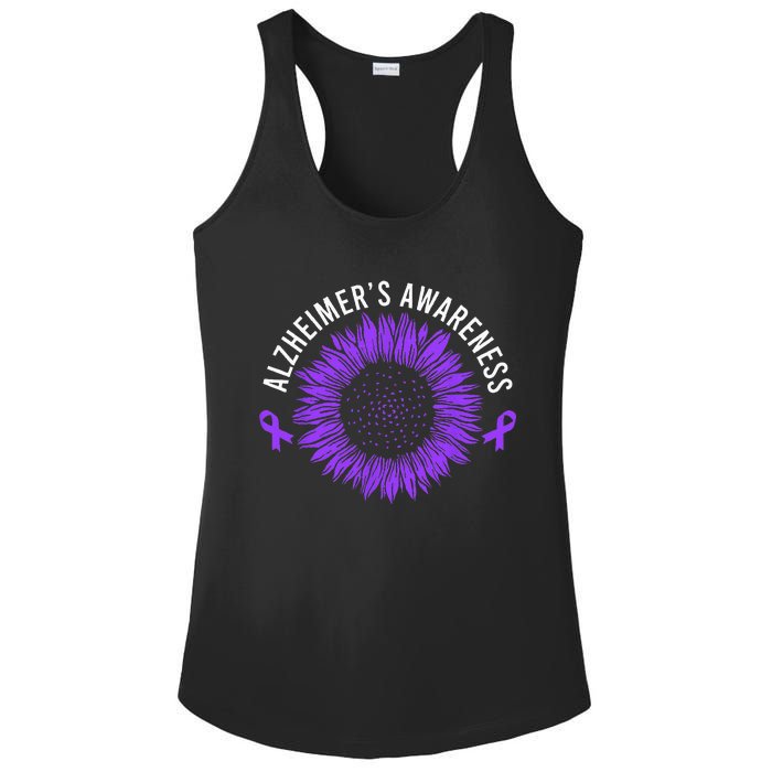 Alzheimer´s Awareness Purple Ribbon Ladies PosiCharge Competitor Racerback Tank