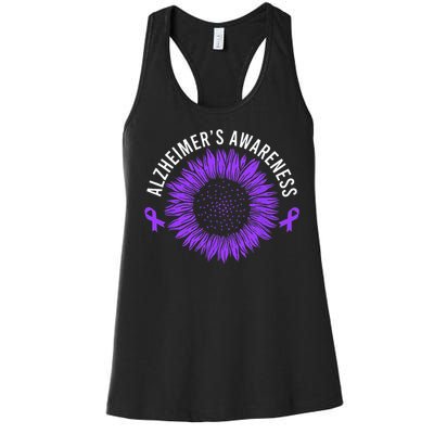 Alzheimer´s Awareness Purple Ribbon Women's Racerback Tank