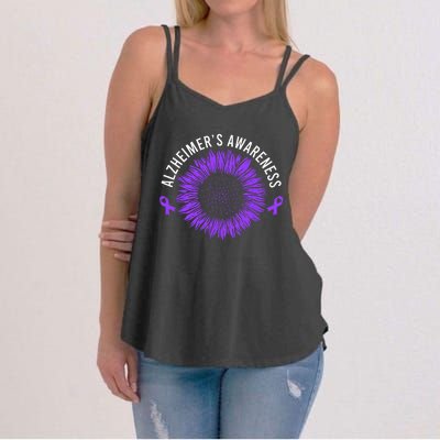 Alzheimer´s Awareness Purple Ribbon Women's Strappy Tank