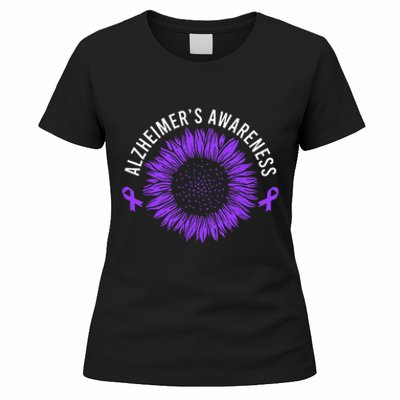 Alzheimer´s Awareness Purple Ribbon Women's T-Shirt