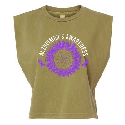 Alzheimer´s Awareness Purple Ribbon Garment-Dyed Women's Muscle Tee