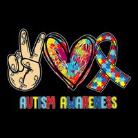 Autism Awareness Peace Love Autism Impact Tech Backpack