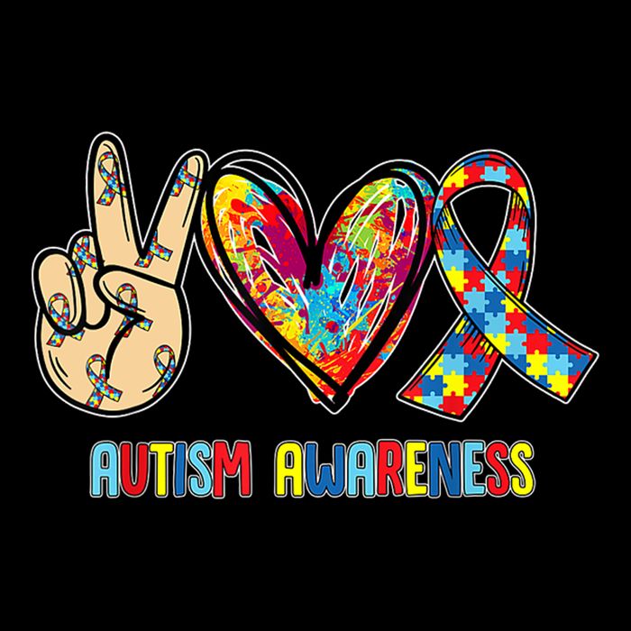 Autism Awareness Peace Love Autism Impact Tech Backpack