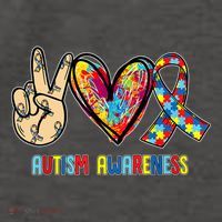 Autism Awareness Peace Love Autism Vector Backpack