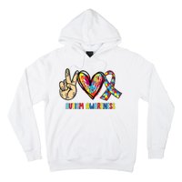 Autism Awareness Peace Love Autism Hoodie