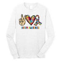 Autism Awareness Peace Love Autism Long Sleeve Shirt