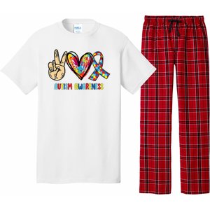 Autism Awareness Peace Love Autism Pajama Set