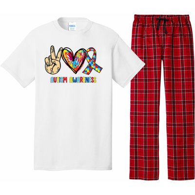 Autism Awareness Peace Love Autism Pajama Set