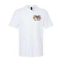 Autism Awareness Peace Love Autism Softstyle Adult Sport Polo