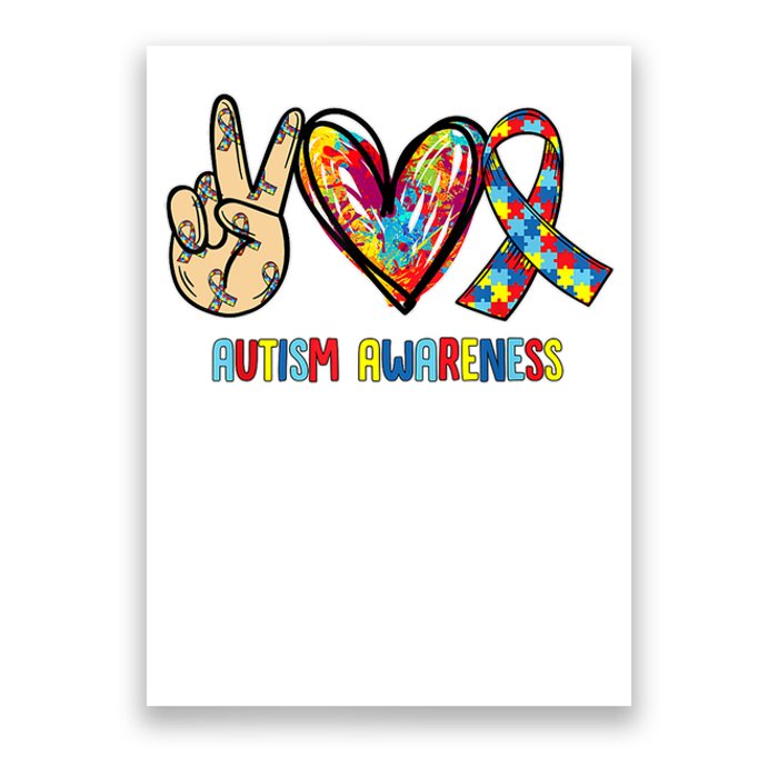 Autism Awareness Peace Love Autism Poster