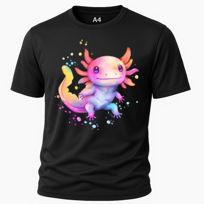 Axolotl Animal Pop Art Cute Axolotl Lover 2 Cooling Performance Crew T-Shirt
