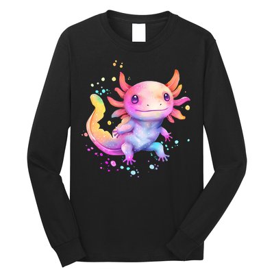 Axolotl Animal Pop Art Cute Axolotl Lover 2 Long Sleeve Shirt